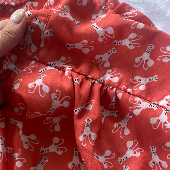 Pleione Red Blouse with White Rabbit Print - Picture 4 of 6